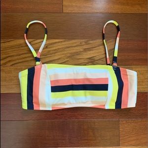 A&F Striped Bandeau Bikini Top
